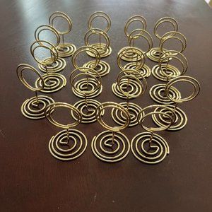 gold place card holders